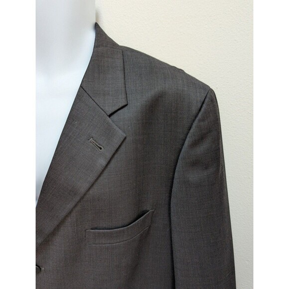 Tessuto Italiano BARBERIS CANONICO Sz 42R Blazer Jacket Dark Gray - Picture 3 of 10